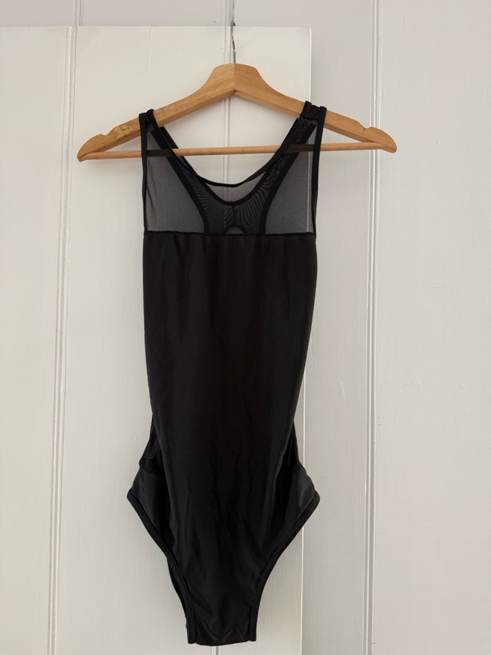 Black Mesh-Back One-Piece Bodysuit - Women Intimates